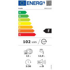 Profilo BMA5161EG F Enerji Sınfı 5 Programlı Yarı Ankastre 12 Kişilik Bulaşık Makinesi