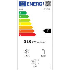 Regal ST 47010 F Enerji Sınıfı 432 Lt Statik Üstten Donduruculu Buzdolabı