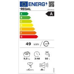 Regal CMI 90102 A Enerji Sınıfı 9 kg 1000 Devir Çamaşır Makinesi